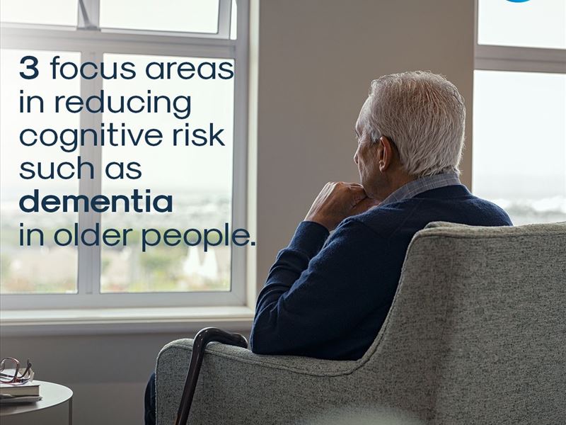 3 Focus areas in reducing cognitive risk such as dementia in older people